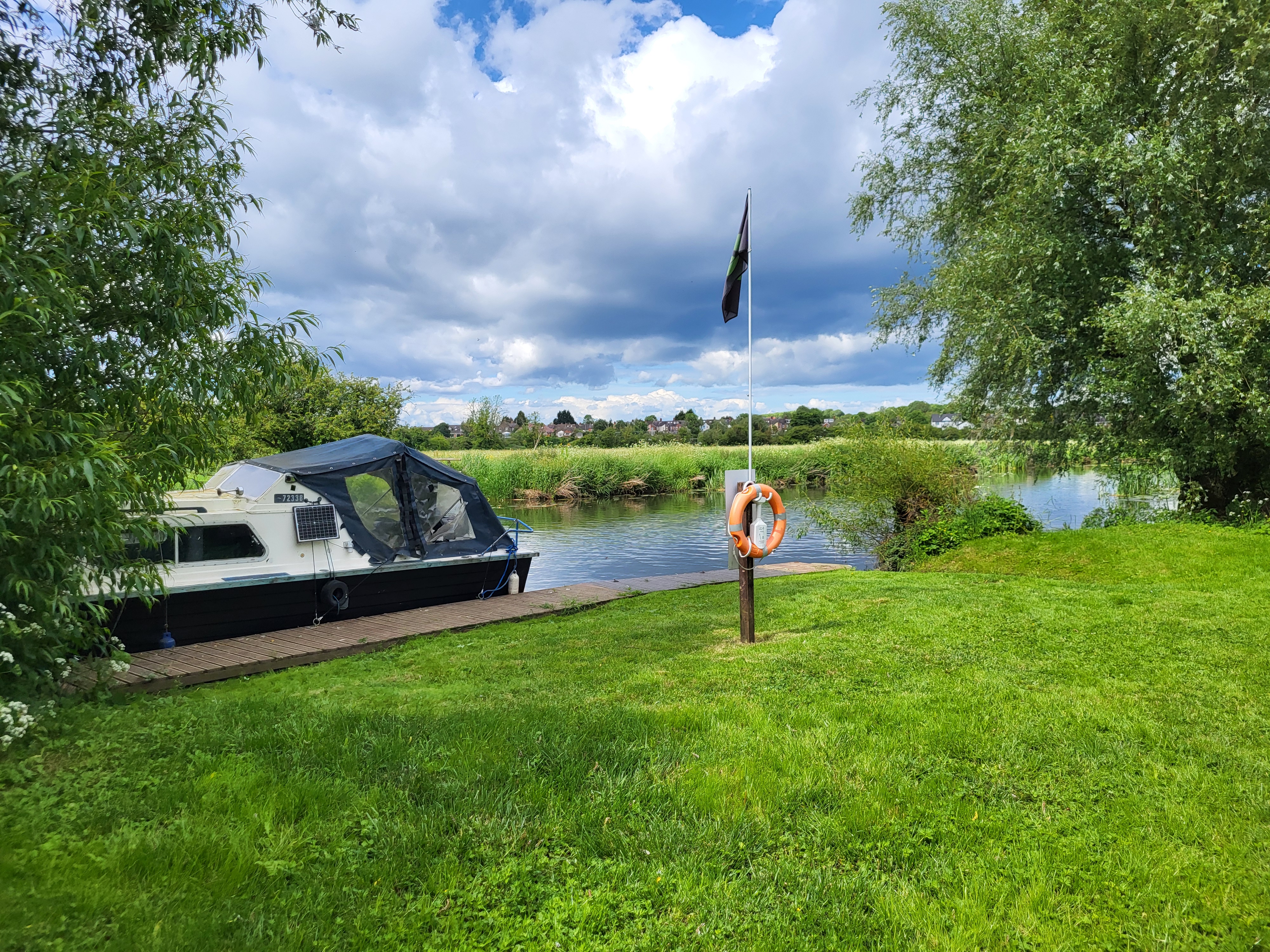 Moored boat at Broome Island jetty
