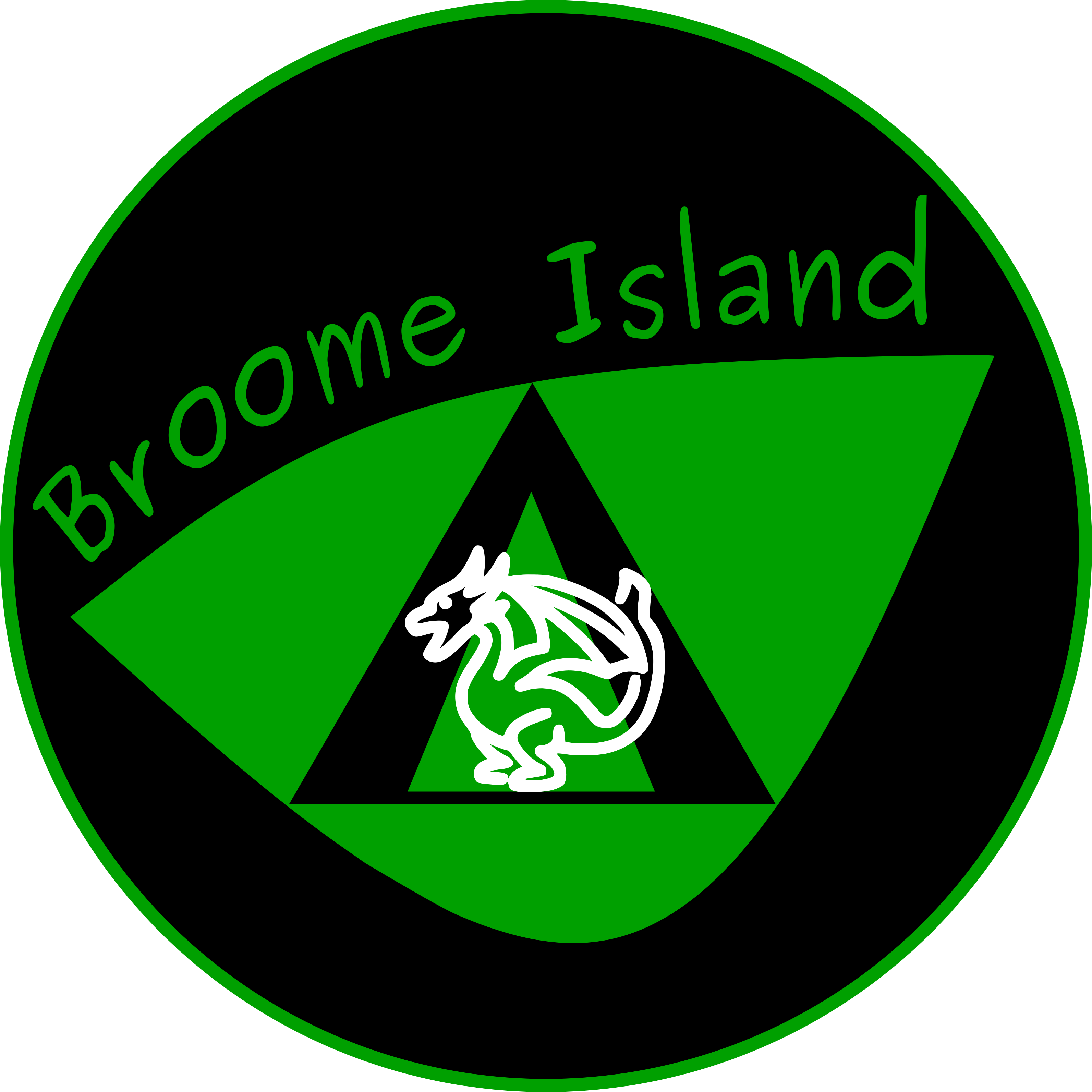 Embroidered Broome Island Badge - 3 inches diameter